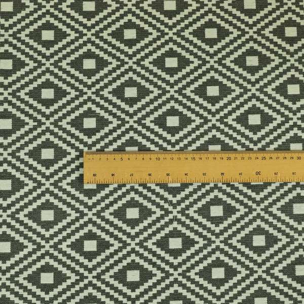 Jehan Star Kilim Pattern In Grey Colour Furnishing Upholstery Fabric CTR-1074