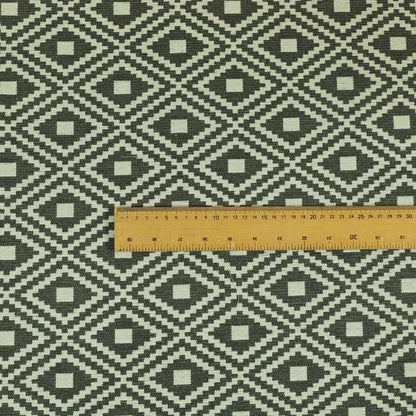 Jehan Star Kilim Pattern In Grey Colour Furnishing Upholstery Fabric CTR-1074