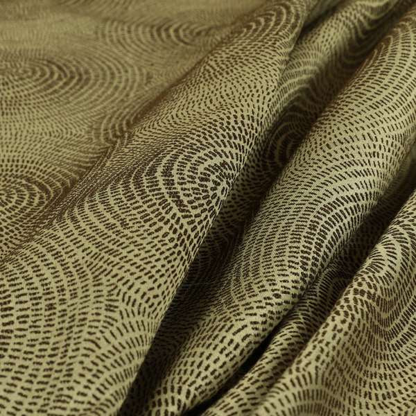 Fenton Circular Pattern In Brown Colour Furnishing Upholstery Fabric CTR-1075 - Made To Measure Curtains