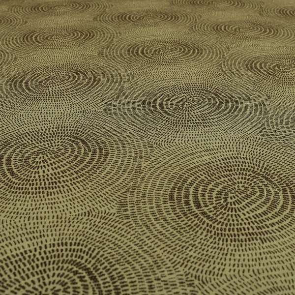 Fenton Circular Pattern In Brown Colour Furnishing Upholstery Fabric CTR-1075 - Roman Blinds