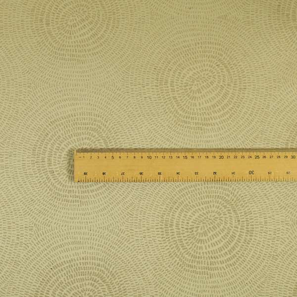 Fenton Circular Pattern In Beige Colour Furnishing Upholstery Fabric CTR-1076 - Made To Measure Curtains