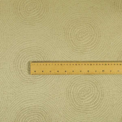 Fenton Circular Pattern In Beige Colour Furnishing Upholstery Fabric CTR-1076 - Made To Measure Curtains