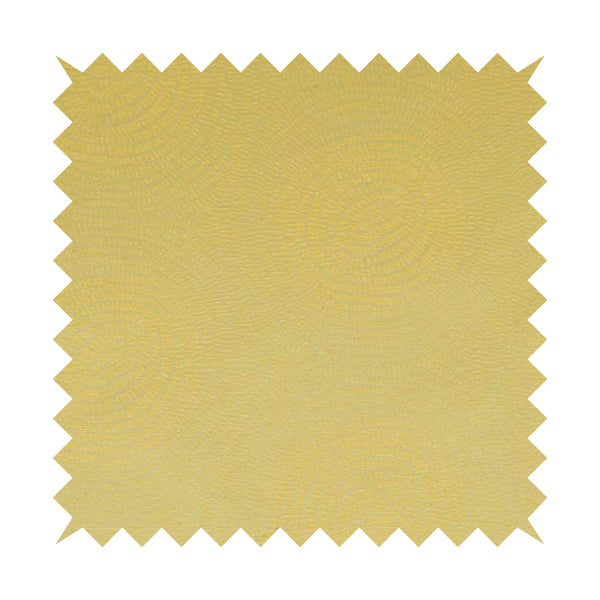 Fenton Circular Pattern In Yellow Colour Furnishing Upholstery Fabric CTR-1077 - Made To Measure Curtains