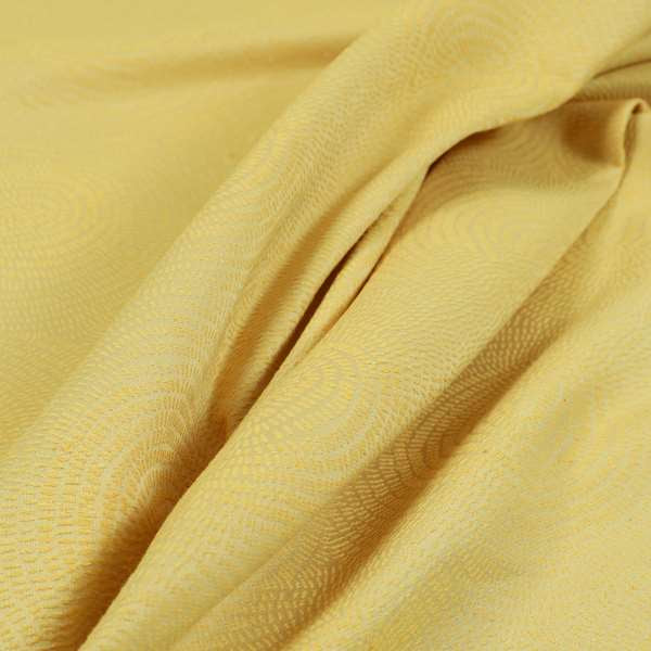 Fenton Circular Pattern In Yellow Colour Furnishing Upholstery Fabric CTR-1077 - Made To Measure Curtains