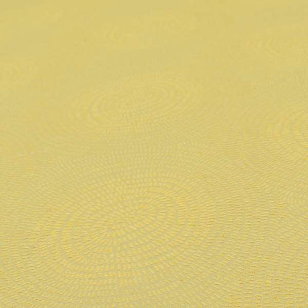 Fenton Circular Pattern In Yellow Colour Furnishing Upholstery Fabric CTR-1077 - Made To Measure Curtains