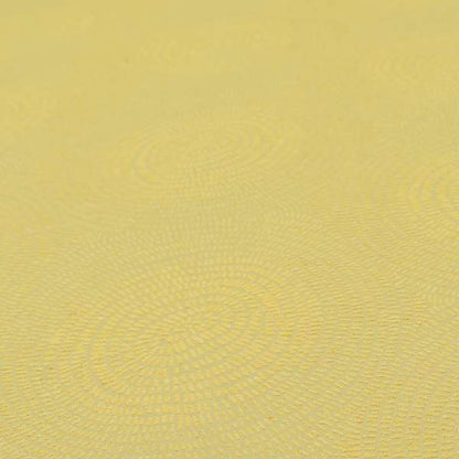 Fenton Circular Pattern In Yellow Colour Furnishing Upholstery Fabric CTR-1077 - Made To Measure Curtains