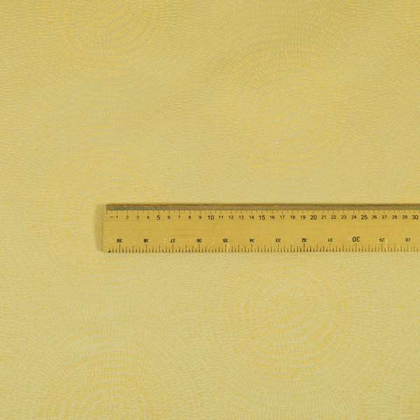 Fenton Circular Pattern In Yellow Colour Furnishing Upholstery Fabric CTR-1077 - Made To Measure Curtains