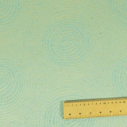 Fenton Circular Pattern In Light Blue Colour Furnishing Upholstery Fabric CTR-1079 - Roman Blinds