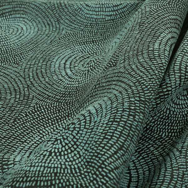 Fenton Circular Pattern In Blue Colour Furnishing Upholstery Fabric CTR-1080 - Handmade Cushions