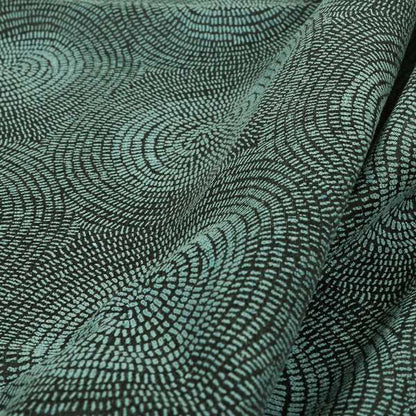 Fenton Circular Pattern In Blue Colour Furnishing Upholstery Fabric CTR-1080 - Made To Measure Curtains