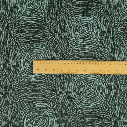 Fenton Circular Pattern In Blue Colour Furnishing Upholstery Fabric CTR-1080 - Made To Measure Curtains