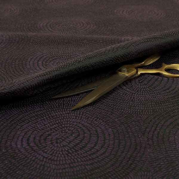 Fenton Circular Pattern In Purple Colour Furnishing Upholstery Fabric CTR-1083 - Roman Blinds