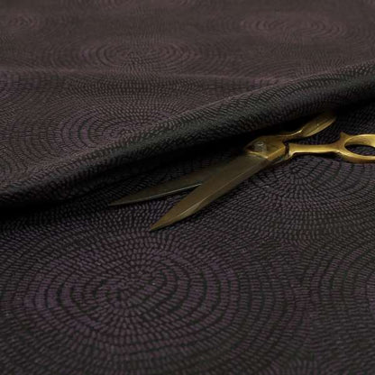 Fenton Circular Pattern In Purple Colour Furnishing Upholstery Fabric CTR-1083 - Roman Blinds