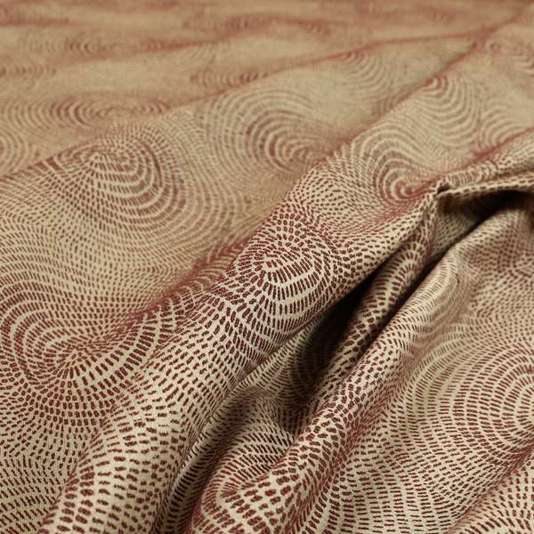 Fenton Circular Pattern In Pink Colour Furnishing Upholstery Fabric CTR-1084 - Roman Blinds