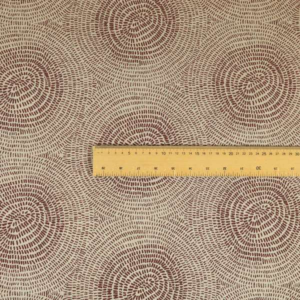 Fenton Circular Pattern In Pink Colour Furnishing Upholstery Fabric CTR-1084 - Roman Blinds