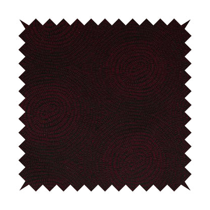 Fenton Circular Pattern In Burgundy Colour Furnishing Upholstery Fabric CTR-1086