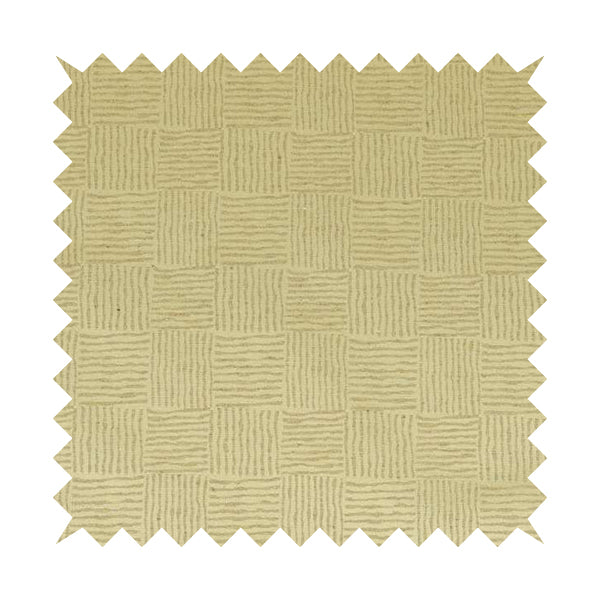 Noah Beige Colour Gingham Stripe Pattern Upholstery Fabrics CTR-1088 - Roman Blinds