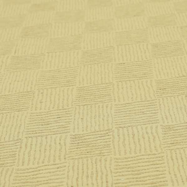 Noah Beige Colour Gingham Stripe Pattern Upholstery Fabrics CTR-1088 - Roman Blinds