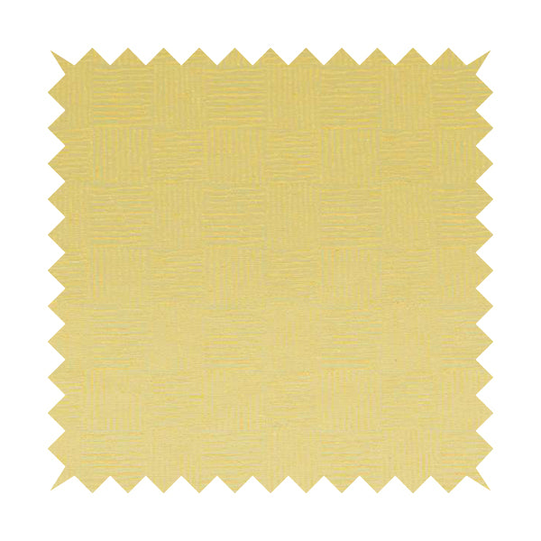 Noah Yellow Colour Gingham Stripe Pattern Upholstery Fabrics CTR-1089 - Roman Blinds