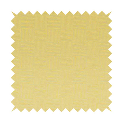 Noah Yellow Colour Gingham Stripe Pattern Upholstery Fabrics CTR-1089 - Roman Blinds