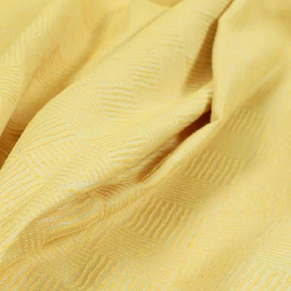 Noah Yellow Colour Gingham Stripe Pattern Upholstery Fabrics CTR-1089 - Made To Measure Curtains