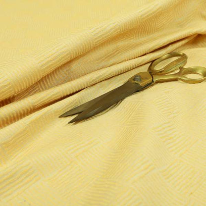 Noah Yellow Colour Gingham Stripe Pattern Upholstery Fabrics CTR-1089