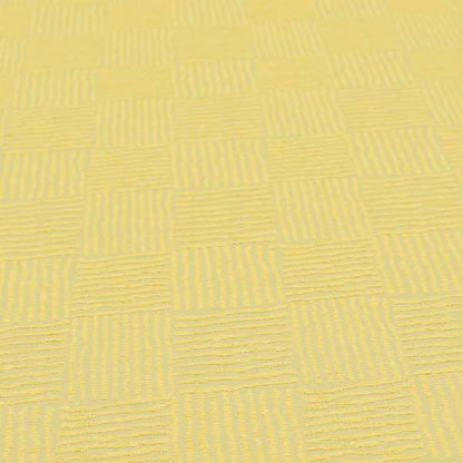 Noah Yellow Colour Gingham Stripe Pattern Upholstery Fabrics CTR-1089 - Made To Measure Curtains