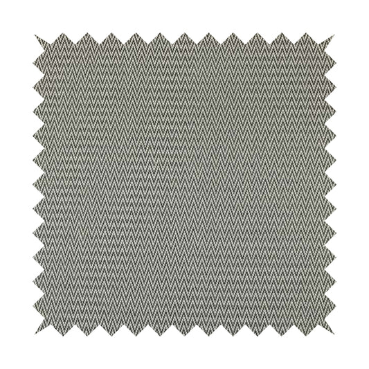 Elemental Collection Chevron Pattern Soft Wool Textured Grey White Colour Upholstery Fabric CTR-109