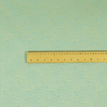 Noah Light Blue Colour Gingham Stripe Pattern Upholstery Fabrics CTR-1091 - Roman Blinds