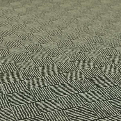 Noah Black Grey Colour Gingham Stripe Pattern Upholstery Fabrics CTR-1093 - Handmade Cushions