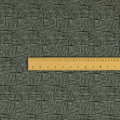 Noah Black Grey Colour Gingham Stripe Pattern Upholstery Fabrics CTR-1093 - Roman Blinds