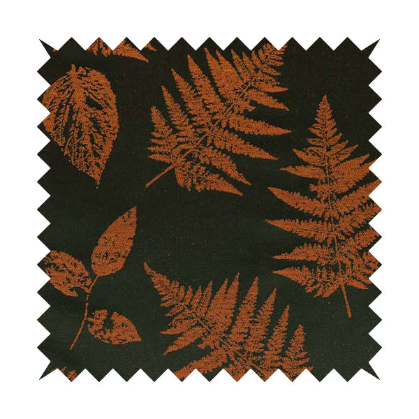 Pelham Autumnal Floral Pattern In Orange Colour Furnishing Upholstery Fabric CTR-1099 - Made To Measure Curtains