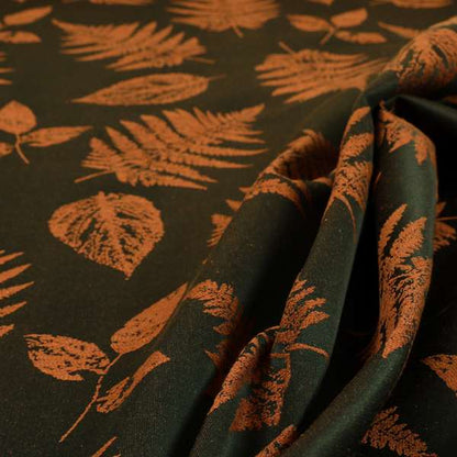 Pelham Autumnal Floral Pattern In Orange Colour Furnishing Upholstery Fabric CTR-1099 - Made To Measure Curtains