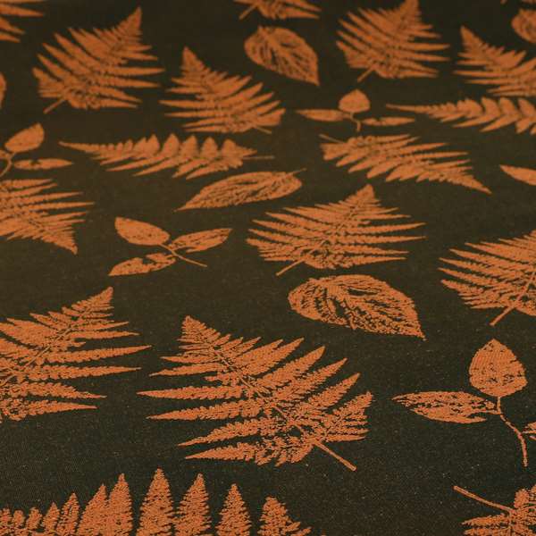 Pelham Autumnal Floral Pattern In Orange Colour Furnishing Upholstery Fabric CTR-1099 - Made To Measure Curtains