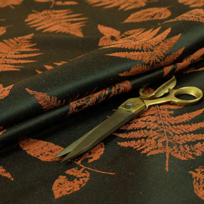 Pelham Autumnal Floral Pattern In Orange Colour Furnishing Upholstery Fabric CTR-1099 - Made To Measure Curtains