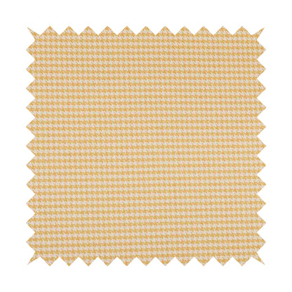 Bainbridge Woven Hounds Dogs Tooth Pattern In Yellow White Colour Upholstery Fabric CTR-11 - Roman Blinds