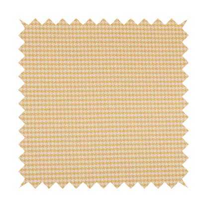 Bainbridge Woven Hounds Dogs Tooth Pattern In Yellow White Colour Upholstery Fabric CTR-11 - Made To Measure Curtains