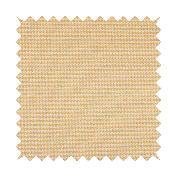 Bainbridge Woven Hounds Dogs Tooth Pattern In Yellow White Colour Upholstery Fabric CTR-11