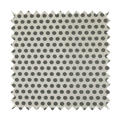 Elemental Collection Dotted Pattern Soft Wool Textured Grey White Colour Upholstery Fabric CTR-110 - Roman Blinds