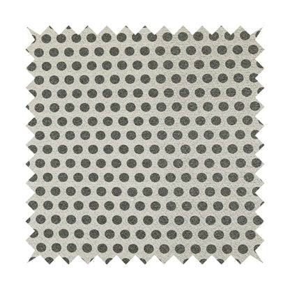 Elemental Collection Dotted Pattern Soft Wool Textured Grey White Colour Upholstery Fabric CTR-110 - Handmade Cushions