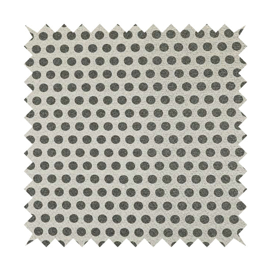 Elemental Collection Dotted Pattern Soft Wool Textured Grey White Colour Upholstery Fabric CTR-110