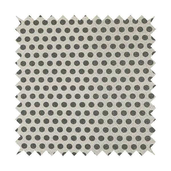 Elemental Collection Dotted Pattern Soft Wool Textured Grey White Colour Upholstery Fabric CTR-110 - Made To Measure Curtains