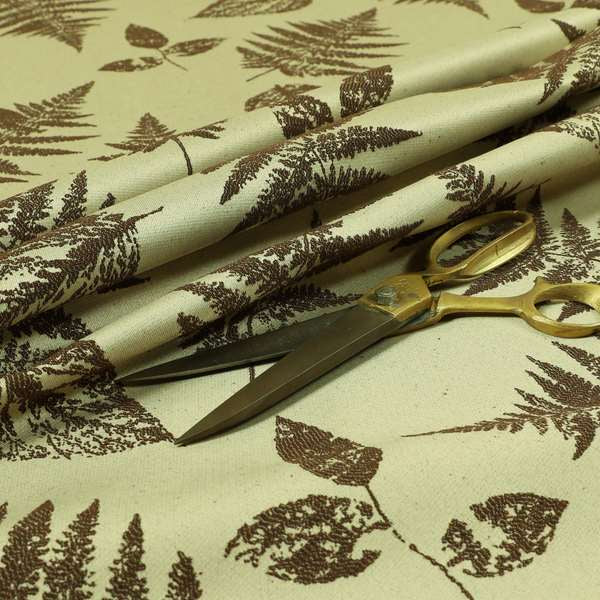 Pelham Autumnal Floral Pattern In Brown Colour Furnishing Upholstery Fabric CTR-1102 - Roman Blinds