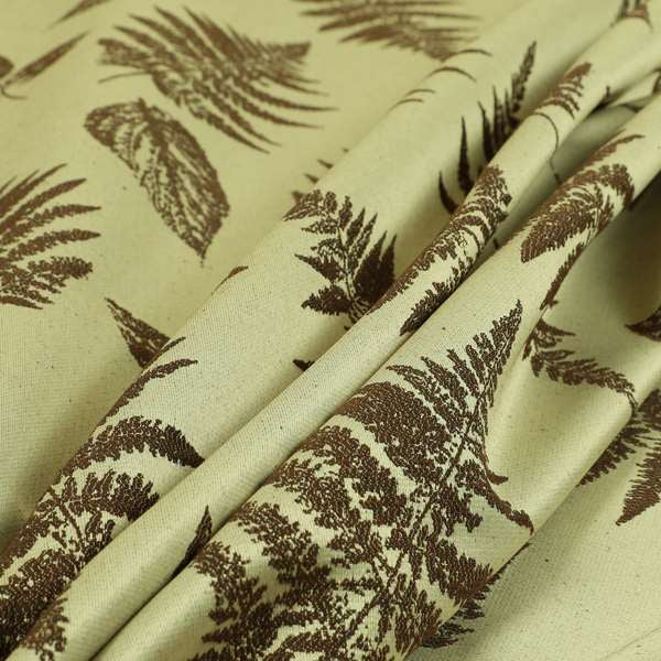 Pelham Autumnal Floral Pattern In Brown Colour Furnishing Upholstery Fabric CTR-1102 - Made To Measure Curtains