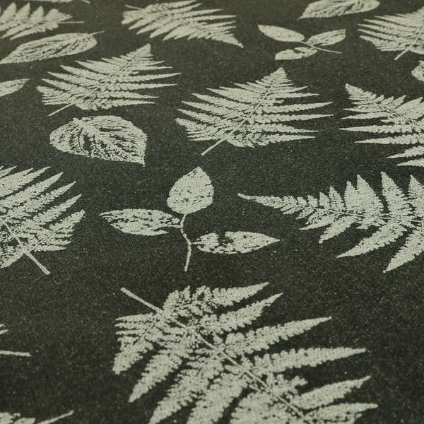 Pelham Autumnal Floral Pattern In Black Grey Colour Furnishing Upholstery Fabric CTR-1105 - Handmade Cushions