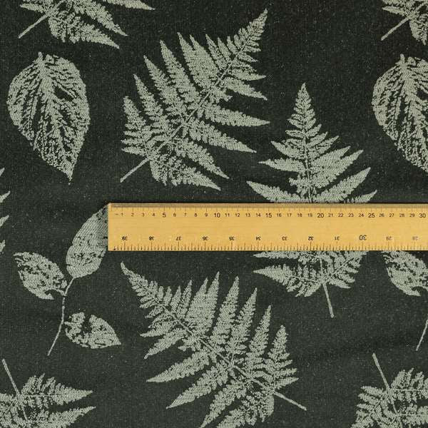 Pelham Autumnal Floral Pattern In Black Grey Colour Furnishing Upholstery Fabric CTR-1105