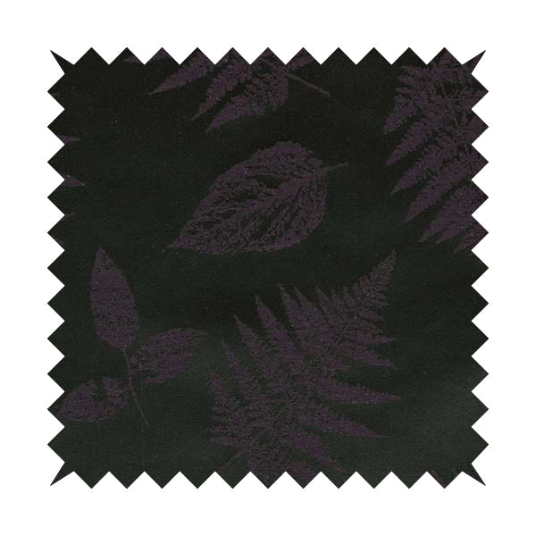 Pelham Autumnal Floral Pattern In Black Purple Colour Furnishing Upholstery Fabric CTR-1107 - Roman Blinds