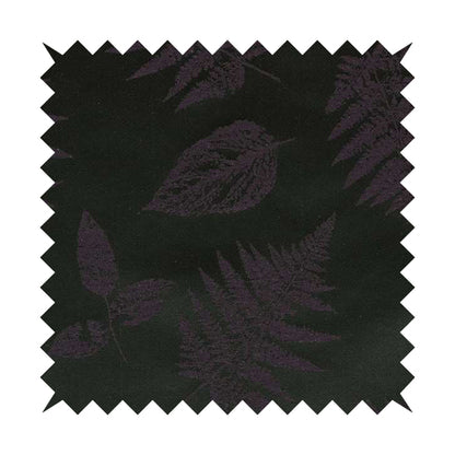 Pelham Autumnal Floral Pattern In Black Purple Colour Furnishing Upholstery Fabric CTR-1107 - Made To Measure Curtains