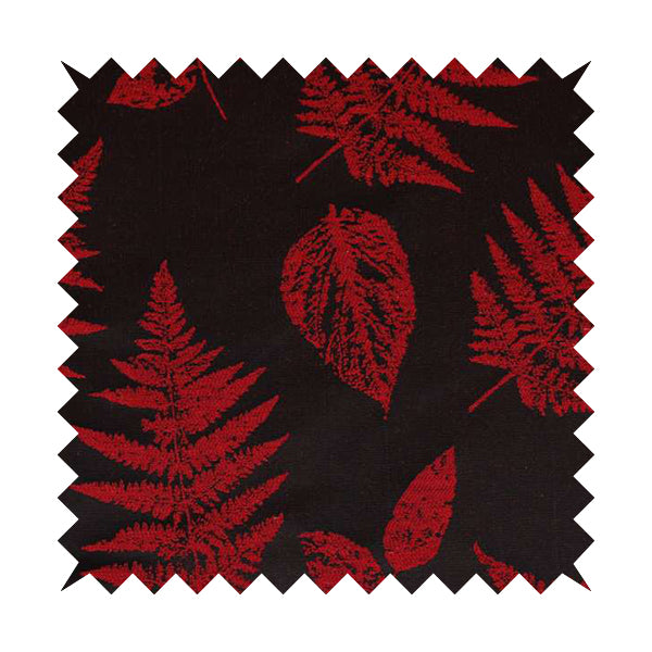 Pelham Autumnal Floral Pattern In Red Colour Furnishing Upholstery Fabric CTR-1109 - Made To Measure Curtains