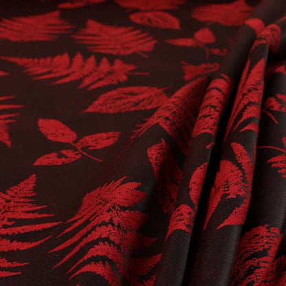 Pelham Autumnal Floral Pattern In Red Colour Furnishing Upholstery Fabric CTR-1109 - Handmade Cushions